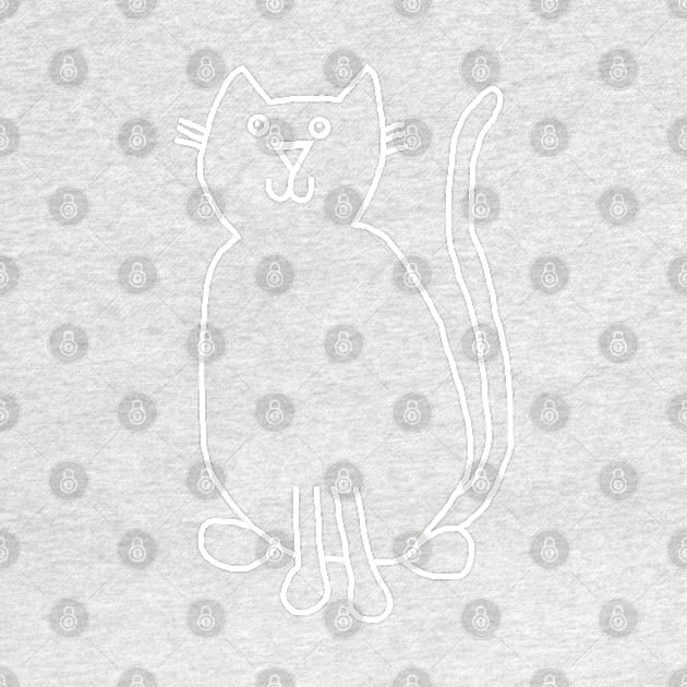 Minimal Ghost Cat by ellenhenryart